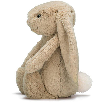 Bashful Beige Bunny Polyester Stuffed Animals Suitable From Birth